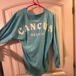 Blue Cancun Mexico Long Sleeve Shirt